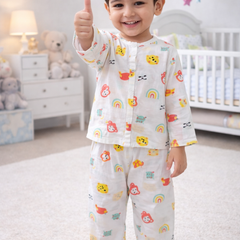 Turtle | Checkered Muslin | Soft Unisex Muslin Set for New Born to 6 Years