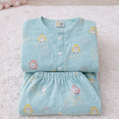 Blue Penguin | Checkered Muslin | Soft Unisex Muslin Set for New Born to 6 Years