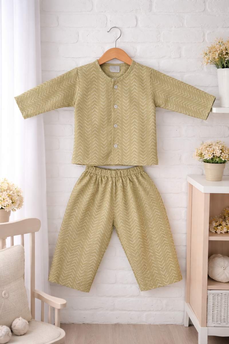 Earth Green | Checkered Muslin | Soft Unisex Muslin Set for New Born to 6 Years