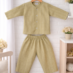 Earth Green | Checkered Muslin | Soft Unisex Muslin Set for New Born to 6 Years