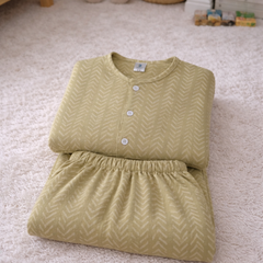 Earth Green | Checkered Muslin | Soft Unisex Muslin Set for New Born to 6 Years
