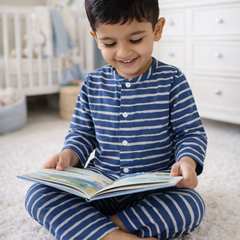 Navy Stripes | Checkered Muslin | Soft Unisex Muslin Set for New Born to 6 Years