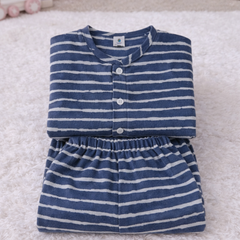 Navy Stripes | Checkered Muslin | Soft Unisex Muslin Set for New Born to 6 Years