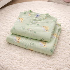 Green Sheep | Checkered Muslin | Soft Unisex Muslin Set for New Born to 6 Years