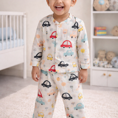 Cars | Checkered Muslin | Soft Unisex Muslin Set for New Born to 6 Years