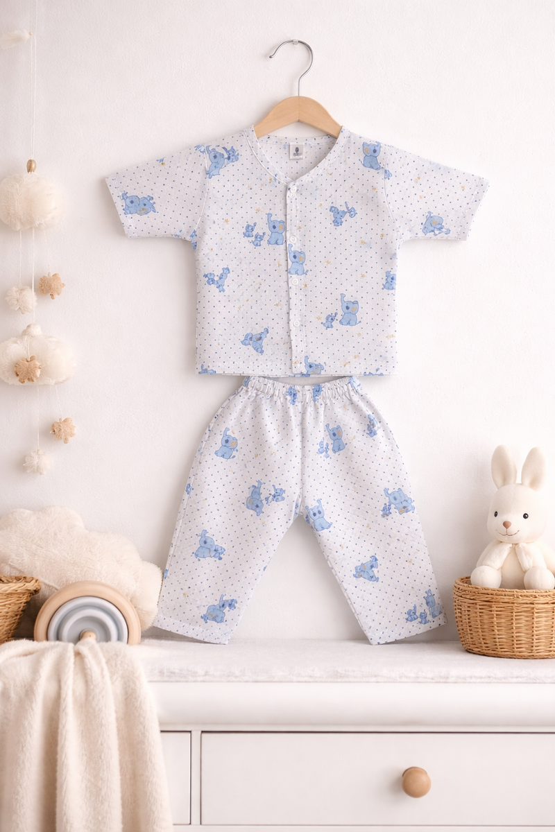 2 Ellis |Half Sleeves| Checkered Muslin|  Soft Unisex Muslin Set for New Born to 6 Years