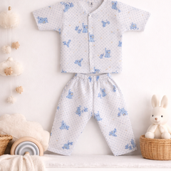 2 Ellis |Half Sleeves| Checkered Muslin|  Soft Unisex Muslin Set for New Born to 6 Years