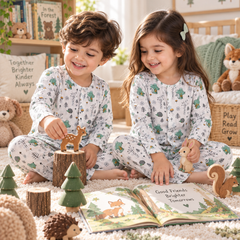 Bunny Green |Full Sleeves| 120 GSM Trapeze Weave Muslin Fabric |  Soft Unisex Muslin Set for New Born to 6 Years
