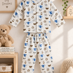 Sober Jungle |Full Sleeves| 120 GSM Trapeze Weave Muslin Fabric |  Soft Unisex Muslin Set for New Born to 6 Years