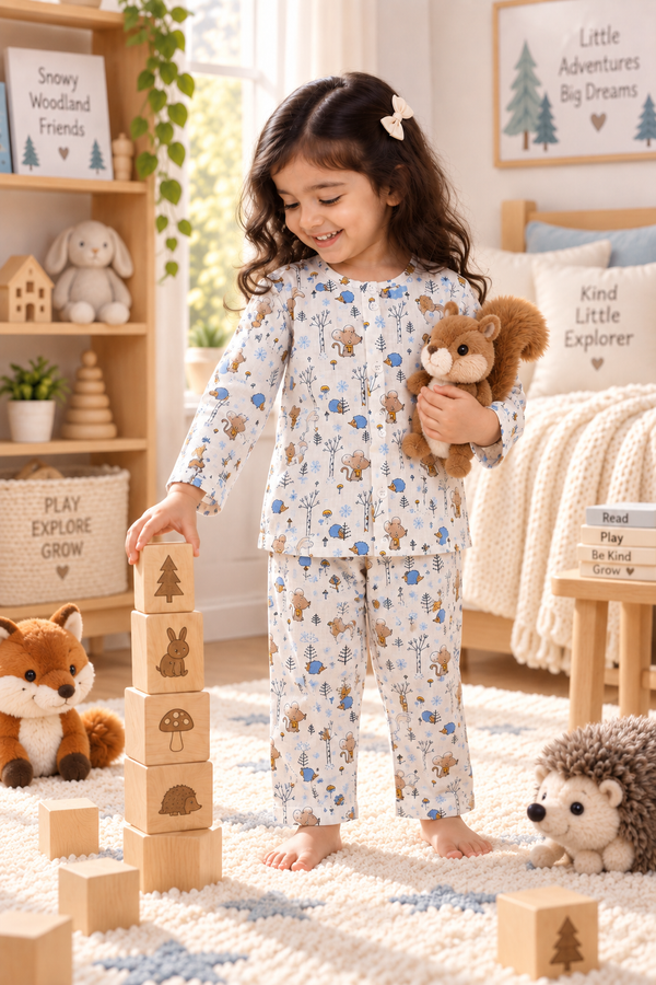 HedgeHog |Full Sleeves| 120 GSM Trapeze Weave Muslin Fabric |  Soft Unisex Muslin Set for New Born to 6 Years