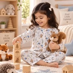 HedgeHog |Full Sleeves| 120 GSM Trapeze Weave Muslin Fabric |  Soft Unisex Muslin Set for New Born to 6 Years