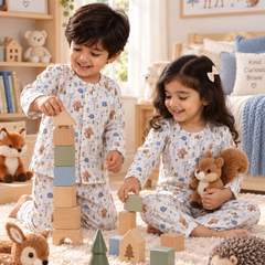 HedgeHog |Full Sleeves| 120 GSM Trapeze Weave Muslin Fabric |  Soft Unisex Muslin Set for New Born to 6 Years