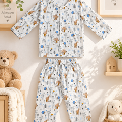 HedgeHog |Full Sleeves| 120 GSM Trapeze Weave Muslin Fabric |  Soft Unisex Muslin Set for New Born to 6 Years