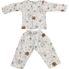 Kradyl Kroft Rainbow Double Layered Soft Muslin Night Suit Set for New Born to 36 Months