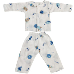 Kradyl Kroft Planet Double Layered Soft Muslin Night Suit Set for New Born to 36 Months