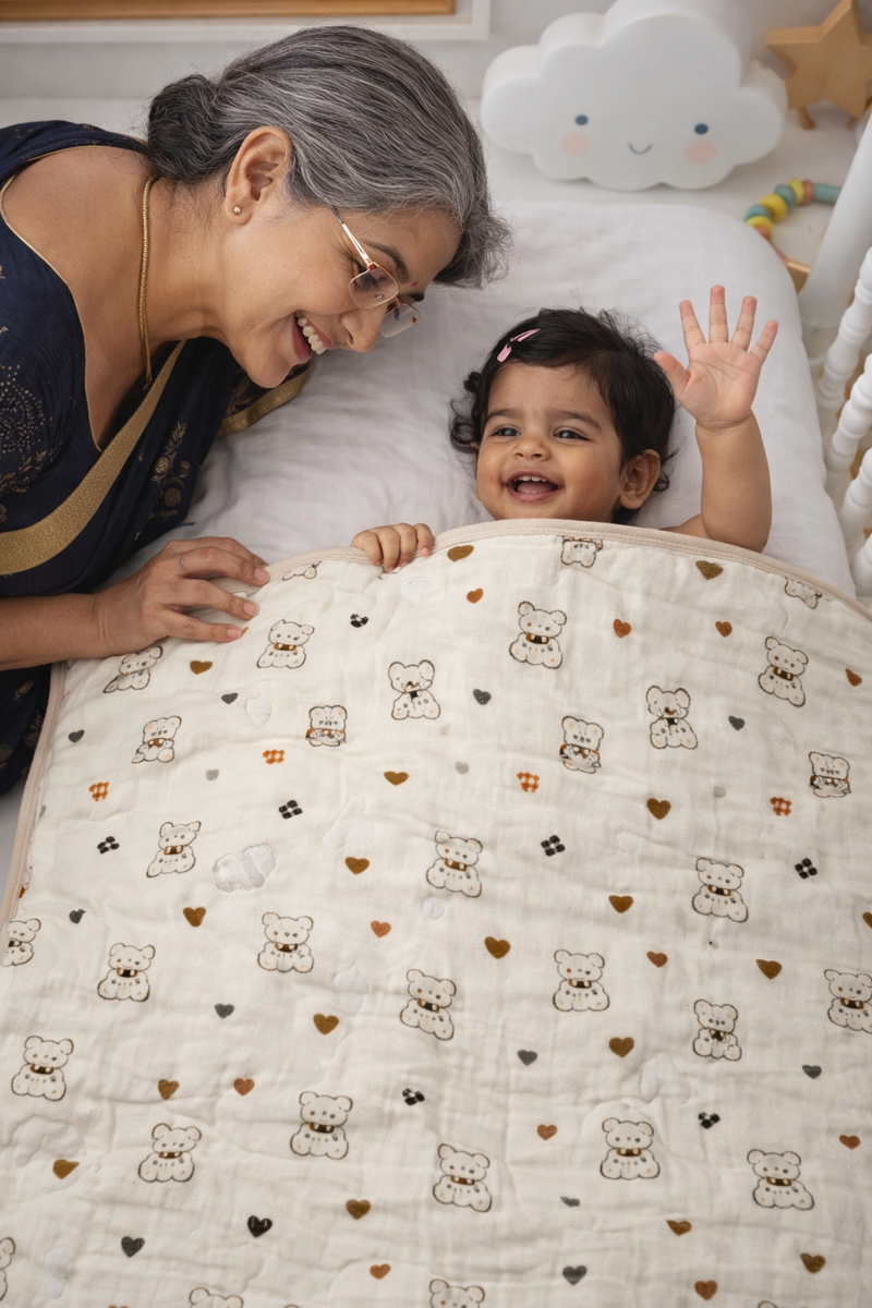 Premium Muslin Quilts for 0 to 2 Yrs | Hearts