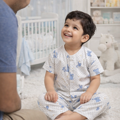 2 Ellis |Half Sleeves| Checkered Muslin|  Soft Unisex Muslin Set for New Born to 6 Years