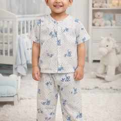 2 Ellis |Half Sleeves| Checkered Muslin|  Soft Unisex Muslin Set for New Born to 6 Years