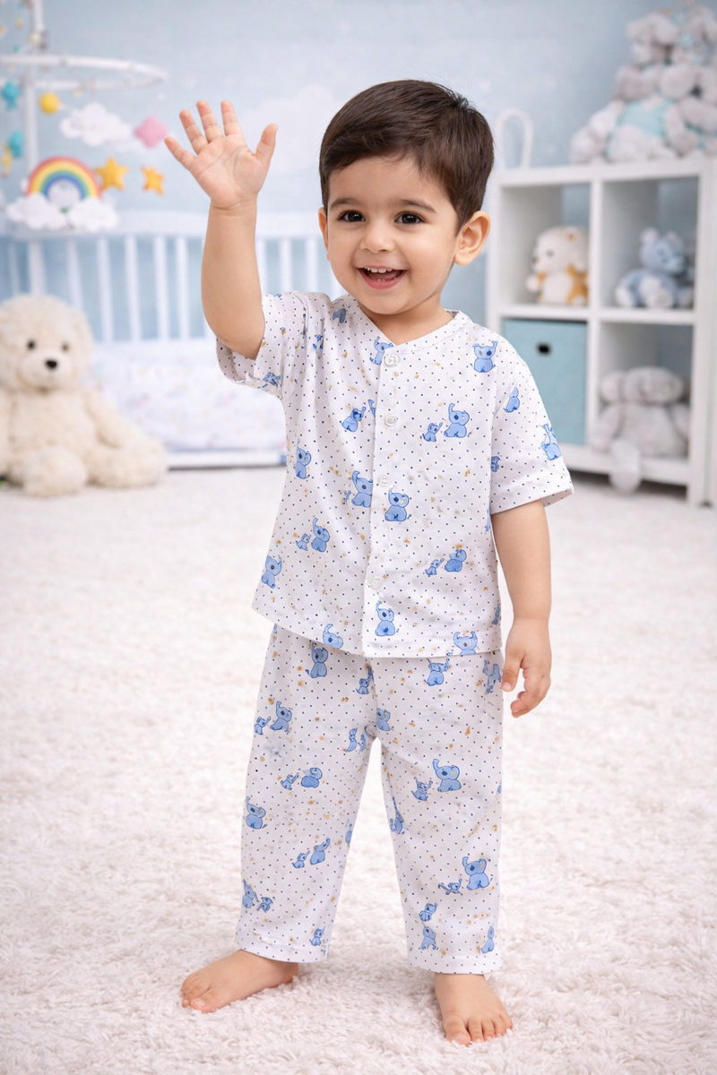 2 Ellis |Half Sleeves| Checkered Muslin|  Soft Unisex Muslin Set for New Born to 6 Years