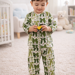 Green Bow - 100% Cotton Lightweight Cambric Soft Unisex Muslin Set for New Born to 6 Years