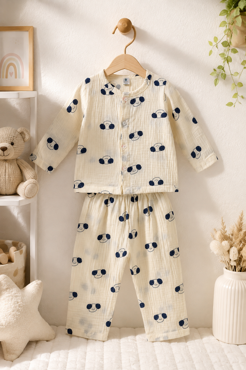 Just Puppito| Premium Crinkled Double Layered Soft Unisex Muslin Set for New Born to 6 Years