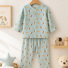 Just Hungry Me| Premium Crinkled Double Layered Soft Unisex Muslin Set for New Born to 6 Years
