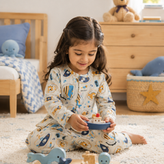 Just Blue Fish| Premium Crinkled Double Layered Soft Unisex Muslin Set for New Born to 6 Years