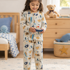 Just Blue Fish| Premium Crinkled Double Layered Soft Unisex Muslin Set for New Born to 6 Years