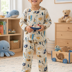 Just Blue Fish| Premium Crinkled Double Layered Soft Unisex Muslin Set for New Born to 6 Years