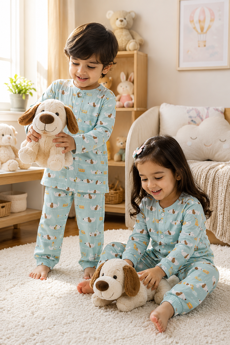 Just Hungry Me| Premium Crinkled Double Layered Soft Unisex Muslin Set for New Born to 6 Years