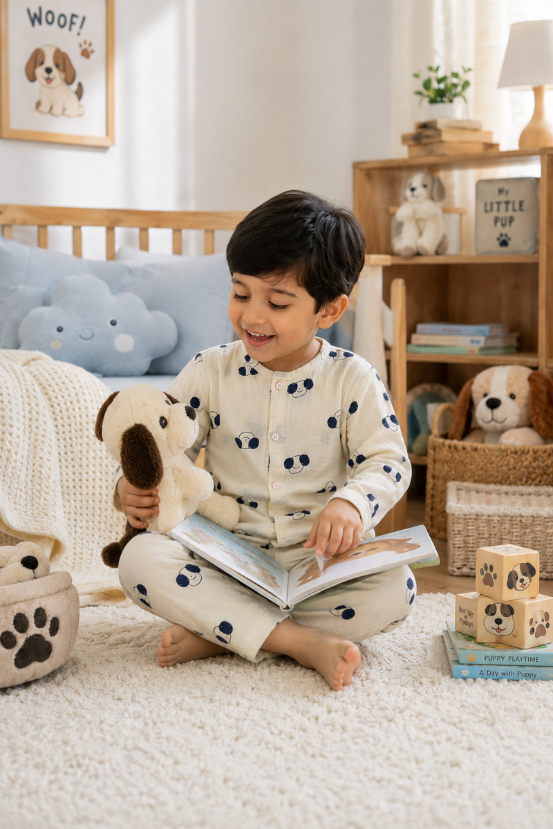 Just Puppito| Premium Crinkled Double Layered Soft Unisex Muslin Set for New Born to 6 Years