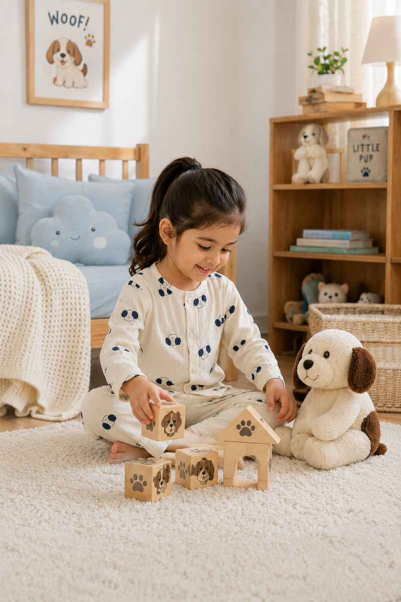Just Puppito| Premium Crinkled Double Layered Soft Unisex Muslin Set for New Born to 6 Years