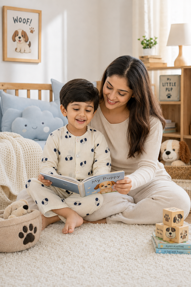Just Puppito| Premium Crinkled Double Layered Soft Unisex Muslin Set for New Born to 6 Years