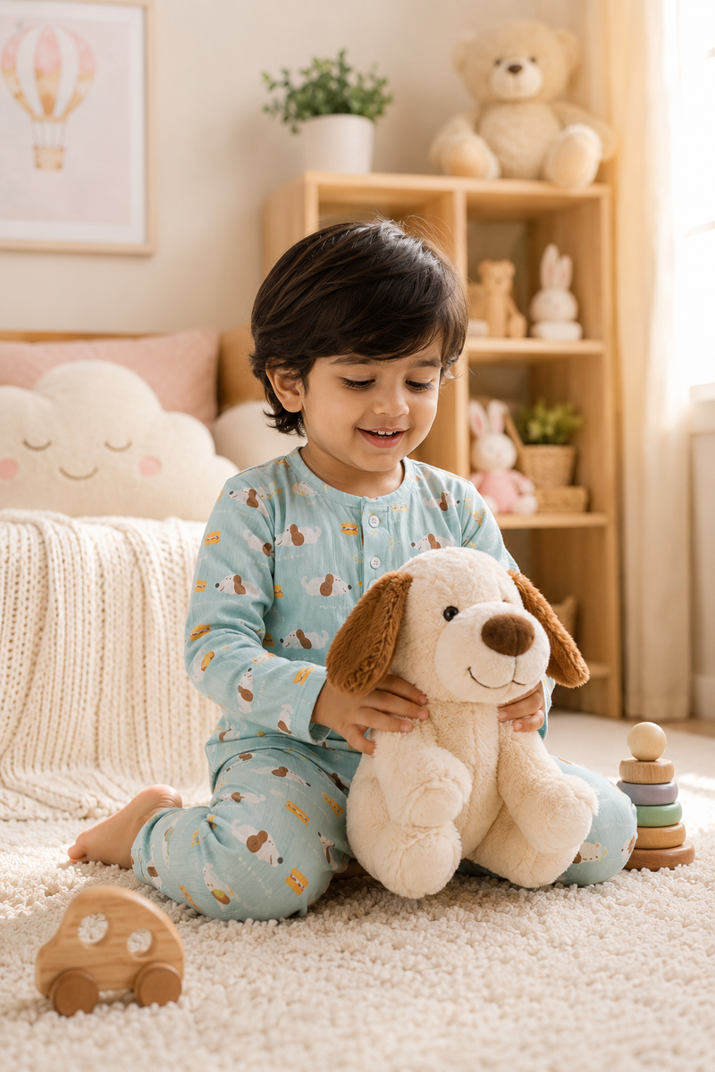 Just Hungry Me| Premium Crinkled Double Layered Soft Unisex Muslin Set for New Born to 6 Years