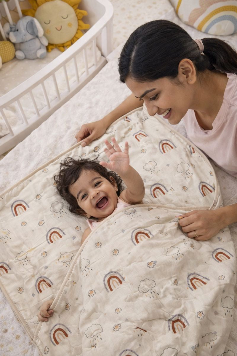 Premium Muslin Quilts for 0 to 2 Yrs | Rainbow