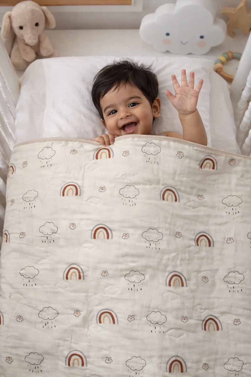 Premium Muslin Quilts for 0 to 2 Yrs | Rainbow