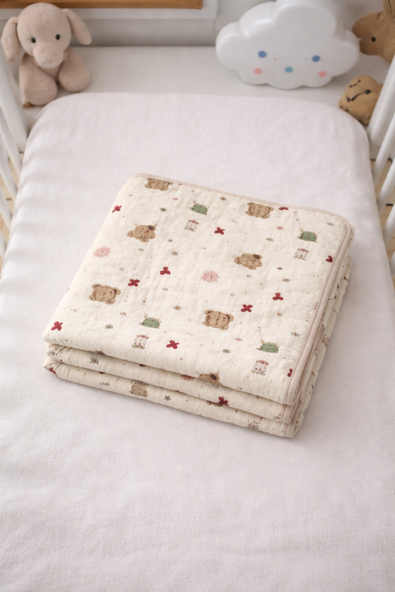 Premium Muslin Quilts for 0 to 2 Yrs | Xmas Teddy