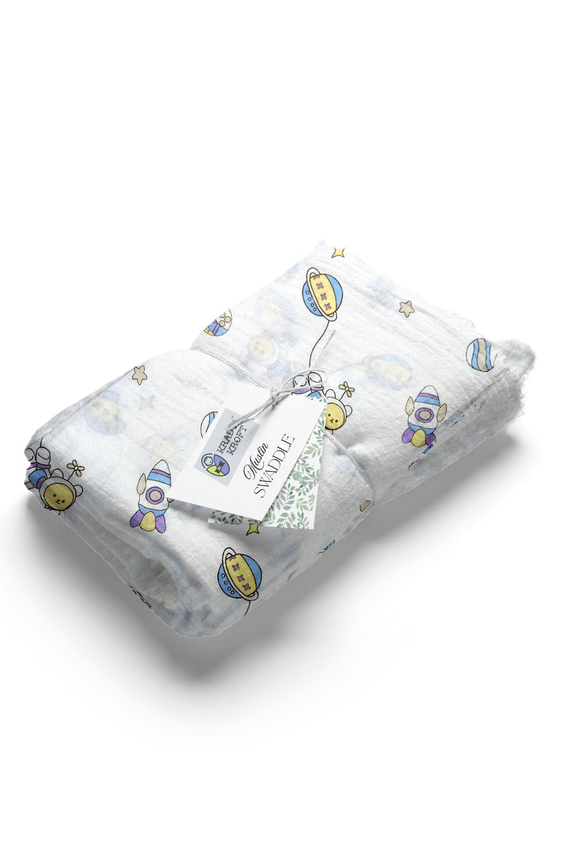 Muslin Swaddle for Infants 100 X 120 Cms - Astro