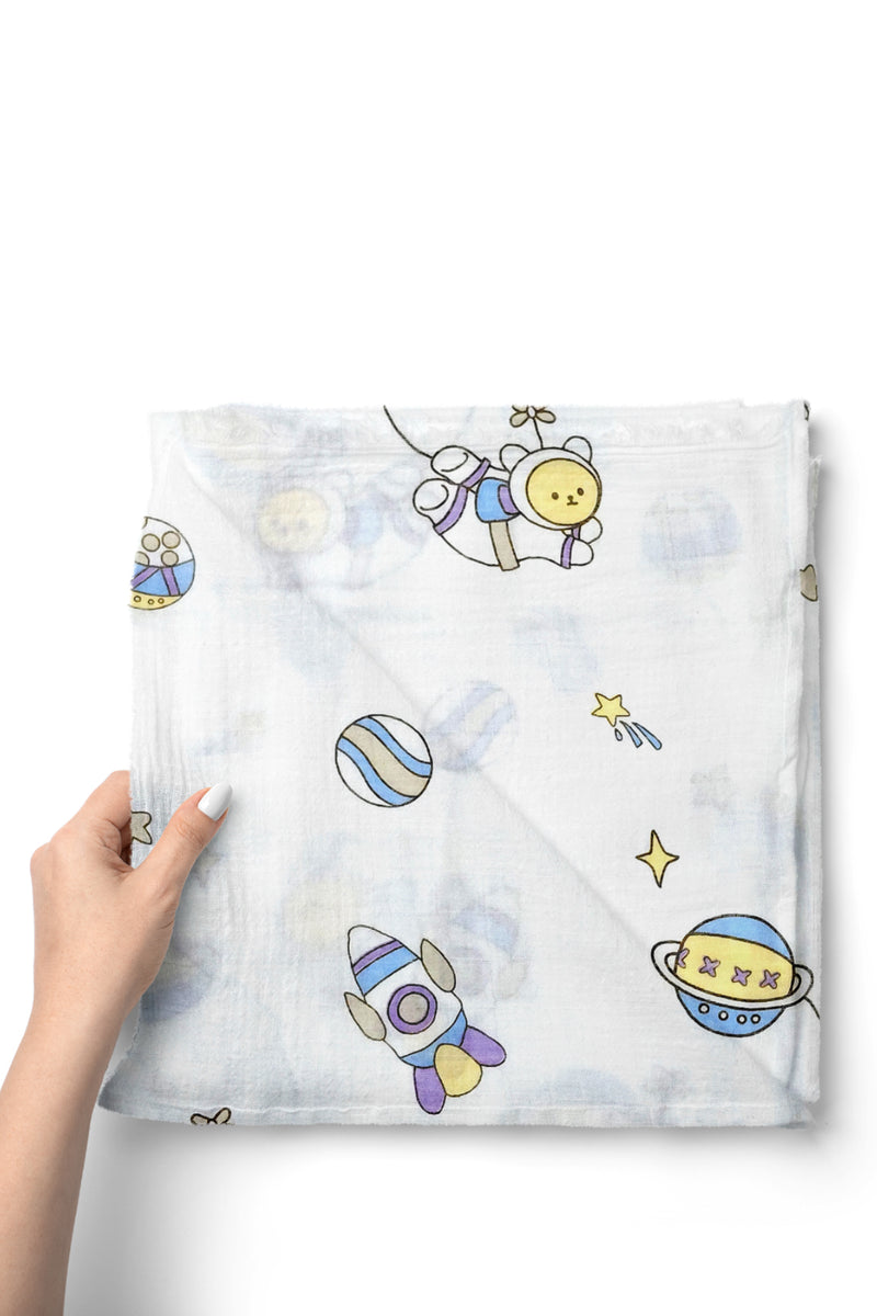 Muslin Swaddle for Infants 100 X 120 Cms - Astro