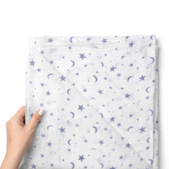 Muslin Swaddle for Infants 100 X 120 Cms - Blue Hearts
