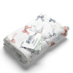 Muslin Swaddle for Infants 100 X 120 Cms - Bows