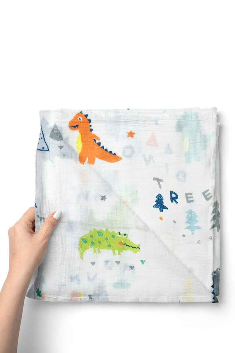 Muslin Swaddle for Infants 100 X 120 Cms - Little Dino