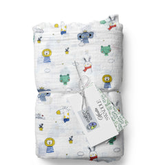 Muslin Swaddle for Infants 100 X 120 Cms - Little Lion