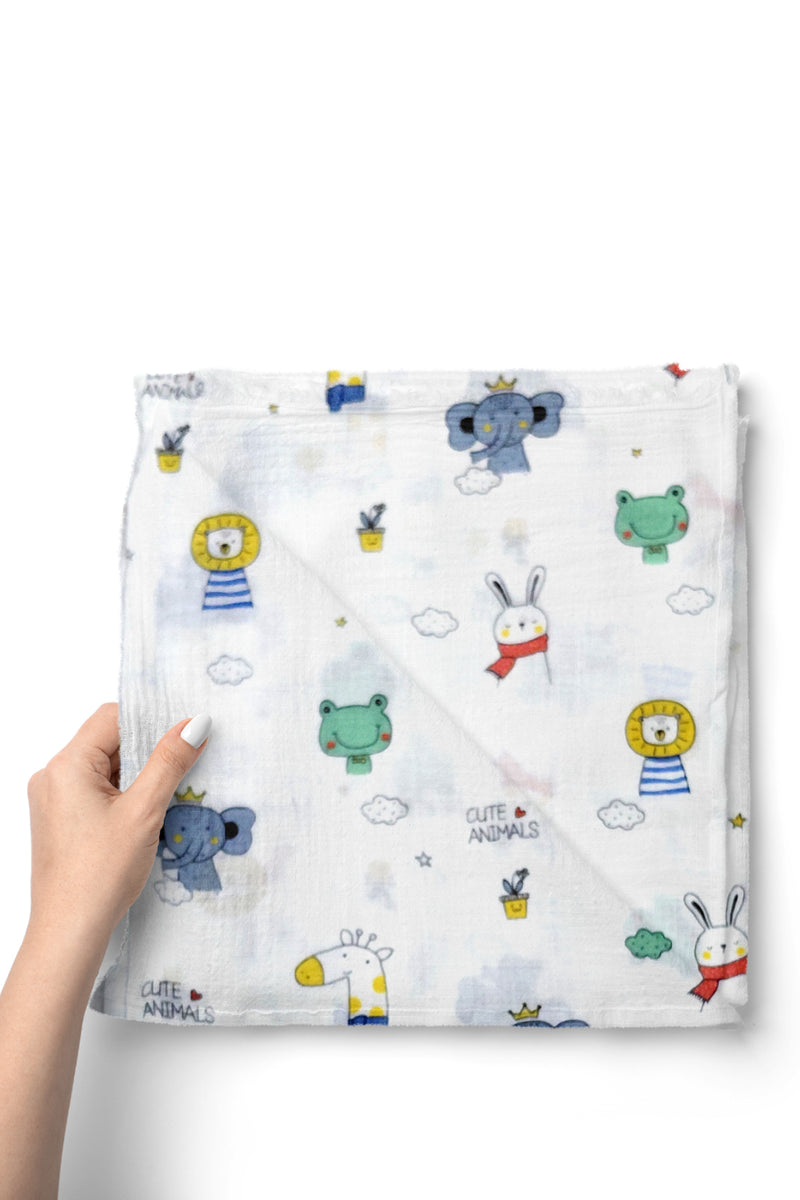 Muslin Swaddle for Infants 100 X 120 Cms - Little Lion