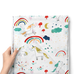 Muslin Swaddle for Infants 100 X 120 Cms - Rainbow
