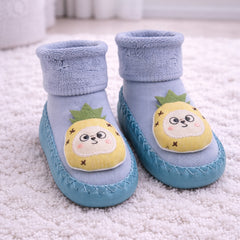 Blue Pineapple- Baby Sock Shoes for Infants Babies - 6 to 18 Months