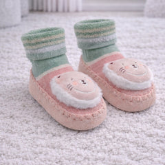 Pink Kitty- Baby Sock Shoes for Infants Babies - 6 to 18 Months