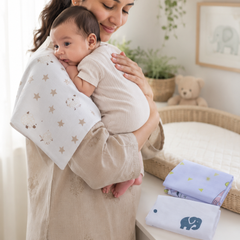 Pack of 3 Baby face Towels - Double Layer Soft Cotton Checkered Muslin