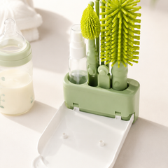 Silicone Portable Bottle Brush with Teat Brush Set with Case