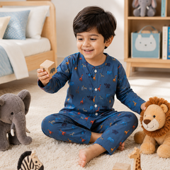 Blue Jungle - 60s Count Premium 100% Cotton Poplin | Soft Unisex Set for Kids